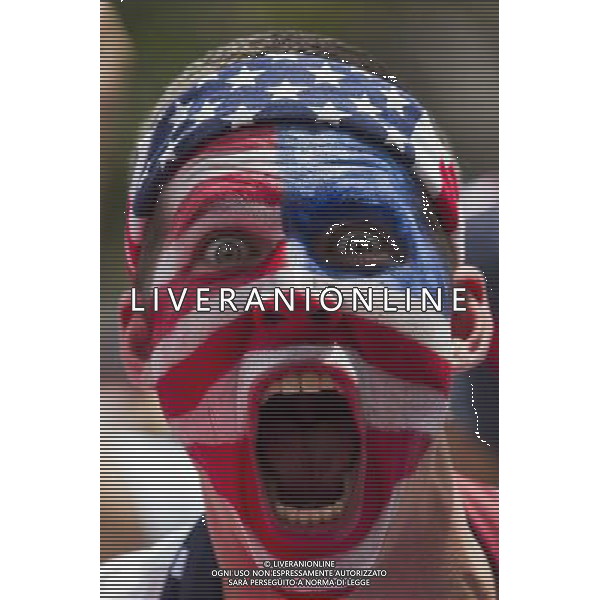 7 1 2 1 16 ( ) United States fans react while watching the World Cup soccer match between the U.S. and Belgium at a viewing party on Tuesday, July 1, 2014, in Redondo Beach, California. Belgium won 2-1 in extra time. (Xinhua/Zhao Hanrong) ©PHOTOSHOT /Agenzia Aldo Liverani sas - ITALY ONLY - EDITORIAL USE ONLY ©PHOTOSHOT/Agenzia Aldo Liverani sas - ITALY ONLY - EDITORIAL USE ONLY