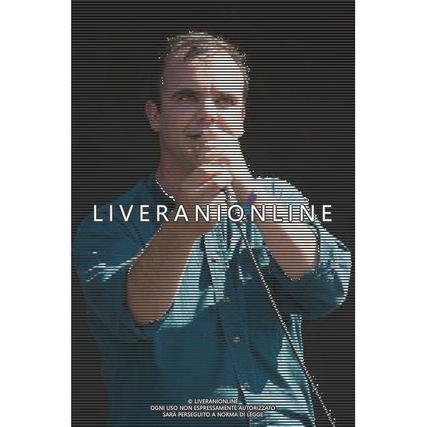 Future Islands (Samuel T. Herring) performs at the Barclaycard presents British Summer Time Hyde Park event in London, England. 3rd July 2014. ©PHOTOSHOT/Agenzia Aldo Liverani sas - ITALY ONLY - EDITORIAL USE ONLY