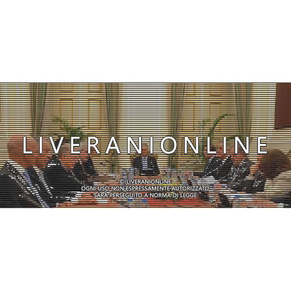 (140704) -- LISBON, July 4, 2014 () -- Portugal\'s President Anibal Cavaco Silva (C) chairs a state council meeting in Lisbon, Portugal, on July 3, 2014. (/Zhang Liyun) ©PHOTOSHOT/Agenzia Aldo Liverani sas - ITALY ONLY - EDITORIAL USE ONLY