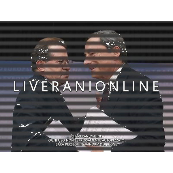 (140703) -- FRANKFURT, July 3, 2014 () -- The European Central Bank (ECB) President Mario Draghi (R) and Vice President Vitor Constancio attend a news conference in Frankfurt, German, July 3, 2014. The ECB on Thursday held fire and kept the interest rates unchanged after it unveiled a package of monetary easing measures last month. (/Luo Huanhuan) (dzl) ©PHOTOSHOT/Agenzia Aldo Liverani sas - ITALY ONLY - EDITORIAL USE ONLY