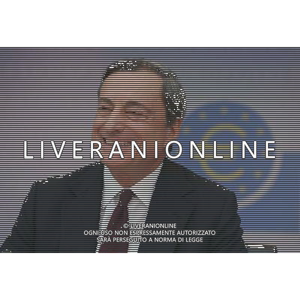 (140703) -- FRANKFURT, July 3, 2014 () -- The European Central Bank (ECB) President Mario Draghi answers questions during a news conference in Frankfurt, German, July 3, 2014. The ECB on Thursday held fire and kept the interest rates unchanged after it unveiled a package of monetary easing measures last month. (/Luo Huanhuan) (dzl) ©PHOTOSHOT/Agenzia Aldo Liverani sas - ITALY ONLY - EDITORIAL USE ONLY