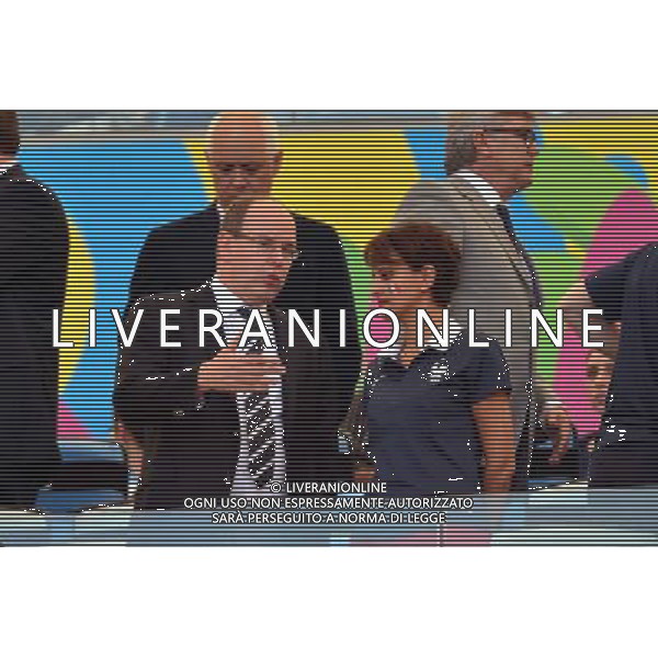 Prince ALBERT II DE MONACO / Najat VALLAUD BELKACEM - 04.07.2014 - France / Allemagne - 1/4 deFinale de la Coupe du Monde 2014 Photo : Dave Winter / Icon Sport AG ALDO LIVERANI SAS ONLY ITALY