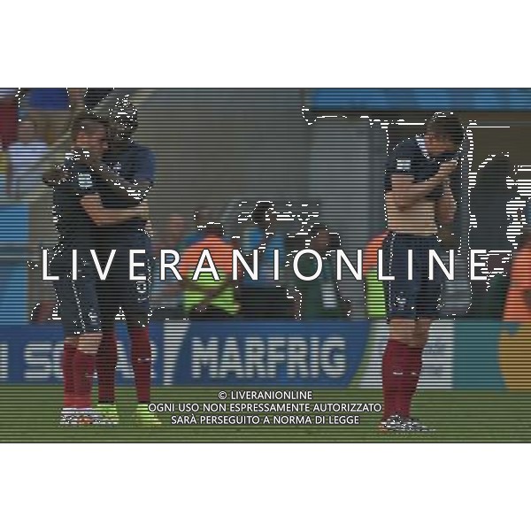 FIFA World Cup Brasile 2014 Quarti di Finale Rio de Janeiro - 04.07.2014 Francia-Germania Nella Foto:delusione francia /Ph.Vitez-Ag. Aldo Liverani