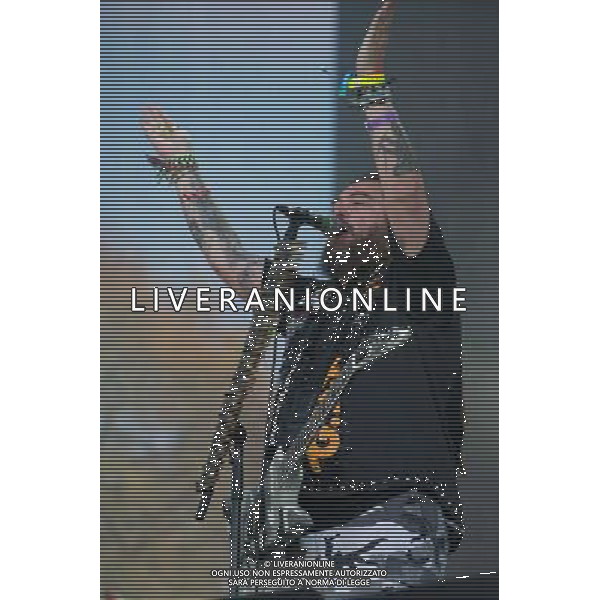 Max Cavalera (ex Sepultura) of Brazilian American metal band Soulfly perform at British Summer Time, Hyde Park, London, England, UK on Friday 4th July 2014. AG ALDO LIVERANI SAS ONLY ITALY