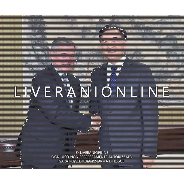 (140702) -- BEIJING, July 2, 2014 () -- Chinese Vice Premier Wang Yang (R) meets with former French National Assembly Speaker Bernard Accoyer in Beijing, capital of China, July 2, 2014. (/Li Tao) (zkr) ©PHOTOSHOT /Agenzia Aldo Liverani sas - ITALY ONLY - EDITORIAL USE ONLY ©PHOTOSHOT/Agenzia Aldo Liverani sas - ITALY ONLY - EDITORIAL USE ONLY
