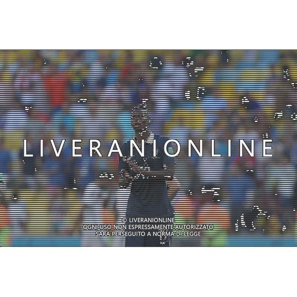 (140704) -- RIO DE JANEIRO, July 4, 2014 () -- France\'s Paul Pogba applauds the fans after a quarter-finals match between France and Germany of 2014 FIFA World Cup at the Estadio do Maracana Stadium in Rio de Janeiro, Brazil, on July 4, 2014. Germany won 1-0 over France and qualified for semi-finals on Friday.(/Xu Zijian)(rh) AG ALDO LIVERANI SAS ONLY ITALY