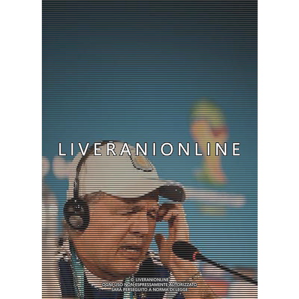 (140704) -- BRASILIA , July 4, 2014 () -- Argentina\'s coach Alejandro Sabella speaks at a press conference in Brasilia, Brazil, on July 4, 2014, ahead of a quarter-finals match between Argentina and Belgium of 2014 FIFA World Cup. (/Li Ming)(pcy) AG ALDO LIVERANI SAS ONLY ITALY