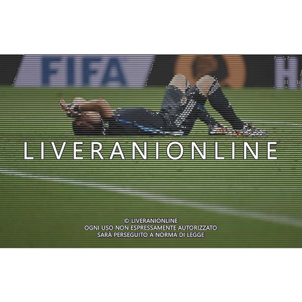 (140704) -- FORTALEZA, July 4, 2014 () -- Colombia\'s goalkeeper David Ospina reacts after a quarter-finals match between Brazil and Colombia of 2014 FIFA World Cup at the Estadio Castelao Stadium in Fortaleza, Brazil, on July 4, 2014. Brazil won 2-1 over Colombia and qualified for semi-finals on Friday. (/Li Ga)(pcy) AG ALDO LIVERANI SAS ONLY ITALY