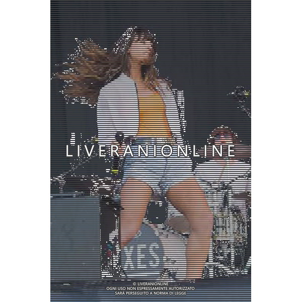 Grammy Award winning Foxes (Louisa Rose Allen) performing live in concert on the mains stage at Wireless 2014 LONDON, Friday, Day One at Finsbury Park, London, United Kingdom Date: 04/07/2014 AG ALDO LIVERANI SAS ONLY ITALY