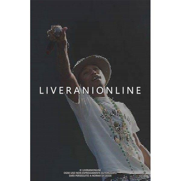 Grammy, BET Music and MTV Africa Music Award winning Pharrell Williams performing live in concert on the mains stage at Wireless 2014 LONDON, Friday, Day One at Finsbury Park, London, United Kingdom Date: 04/07/2014