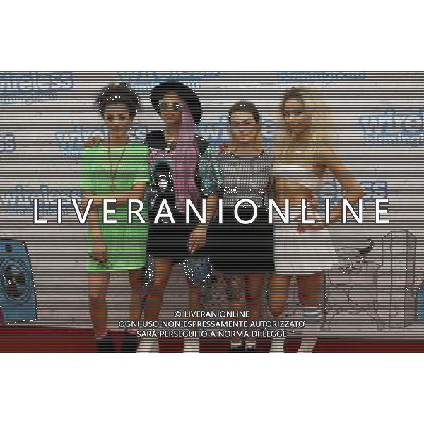 Neon Jungle pose backstage at Wireless Festival, Perry Park, Birmingham, 5th July 2014. AG ALDO LIVERANI SAS ONLY ITALY