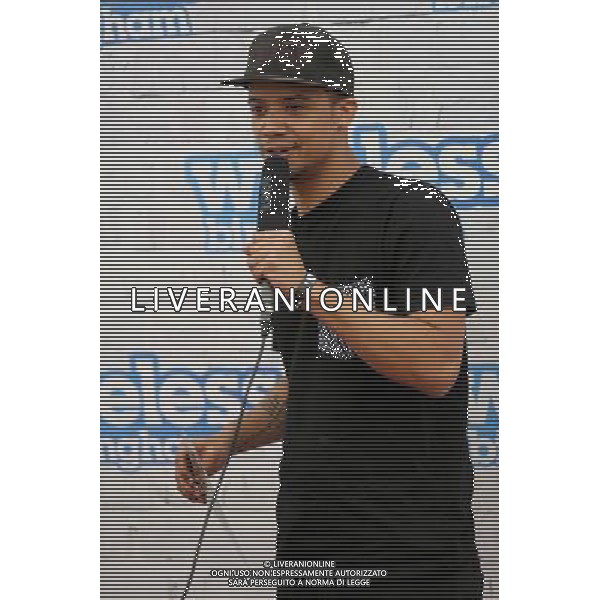 Raleigh Ritchie backstage at Wireless Festival, Perry Park, Birmingham, 5th July 2014. AG ALDO LIVERANI SAS ONLY ITALY