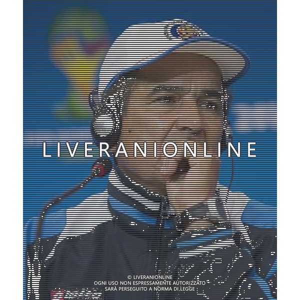 (140704) -- SALVADOR, July 4, 2014 () -- Costa Rica\'s coach Jorge Luis Pinto attends a press conference in Salvador, Brazil, on July 4, 2014, one day ahead of a quarter-finals match between Netherlands and Costa Rica of 2014 FIFA World Cup. (/Yang Lei)(pcy) AG ALDO LIVERANI SAS ONLY ITALY