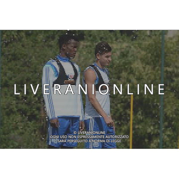 Michy Batshuayi / Florian Thauvin - 05.07.2014 - Football - Entrainement Marseille - Ligue 1 Photo : Gaston Petrelli / Icon Sport AG ALDO LIVERANI SAS ONLY ITALY