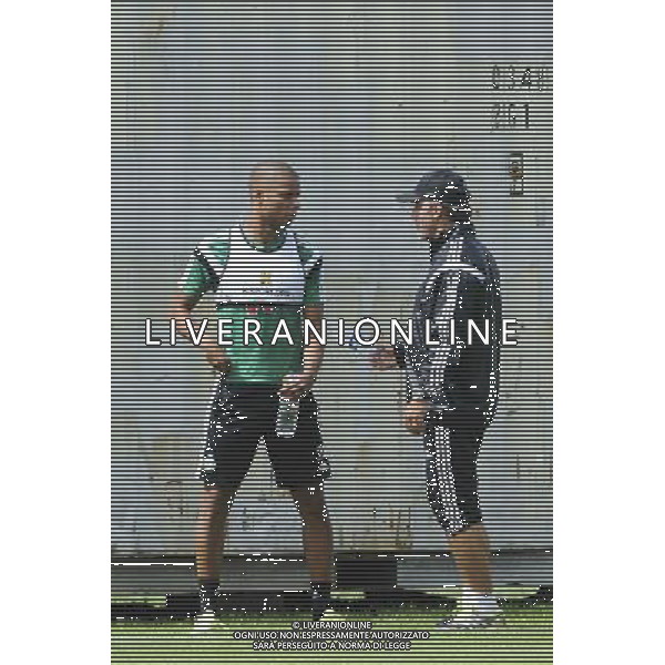 Kevin MONNET PAQUET / Christophe GALTIER - 04.07.2014 - Reprise entrainement Saint Etienne - Ligue 1 Photo : Jean Paul Thomas / Icon Sport AG ALDO LIVERANI SAS ONLY ITALY