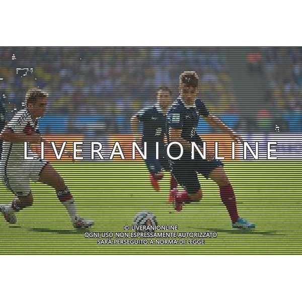 Antoine GRIEZMANN / Philipp LAHM - 04.07.2014 - France / Allemagne - 1/4Finale Coupe du Monde 2014 -Rio de Janeiro- Photo : Dave Winter / Icon Sport AG ALDO LIVERANI SAS ONLY ITALY