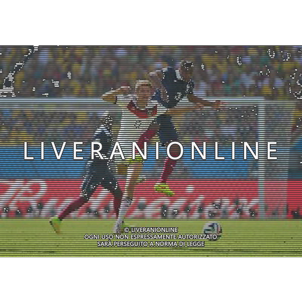 Thomas MULLER / Patrice EVRA - 04.07.2014 - France / Allemagne - 1/4Finale Coupe du Monde 2014 -Rio de Janeiro- Photo : Dave Winter / Icon Sport AG ALDO LIVERANI SAS ONLY ITALY