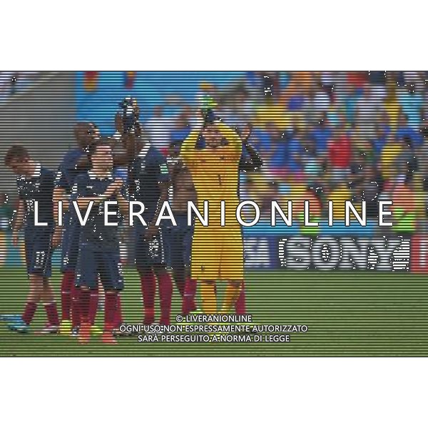 Deception France - Hugo LLORIS - 04.07.2014 - France / Allemagne - 1/4Finale Coupe du Monde 2014 -Rio de Janeiro- Photo : Dave Winter / Icon Sport AG ALDO LIVERANI SAS ONLY ITALY