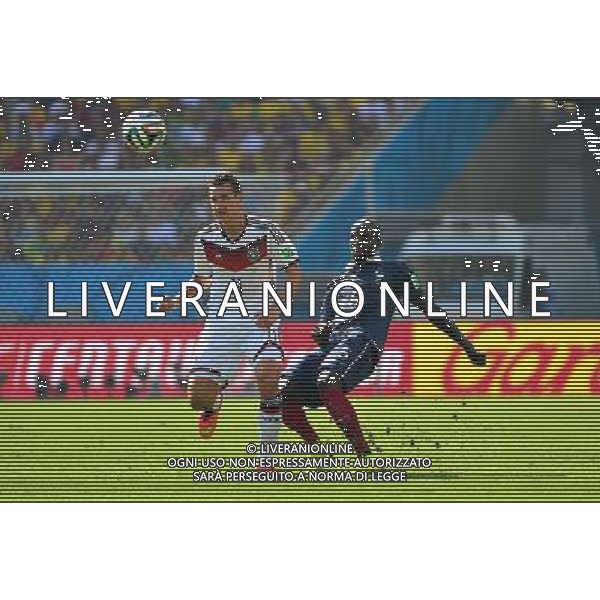 Mamadou SAKHO / Miroslav KLOSE - 04.07.2014 - France / Allemagne - 1/4Finale Coupe du Monde 2014 -Rio de Janeiro- Photo : Dave Winter / Icon Sport AG ALDO LIVERANI SAS ONLY ITALY