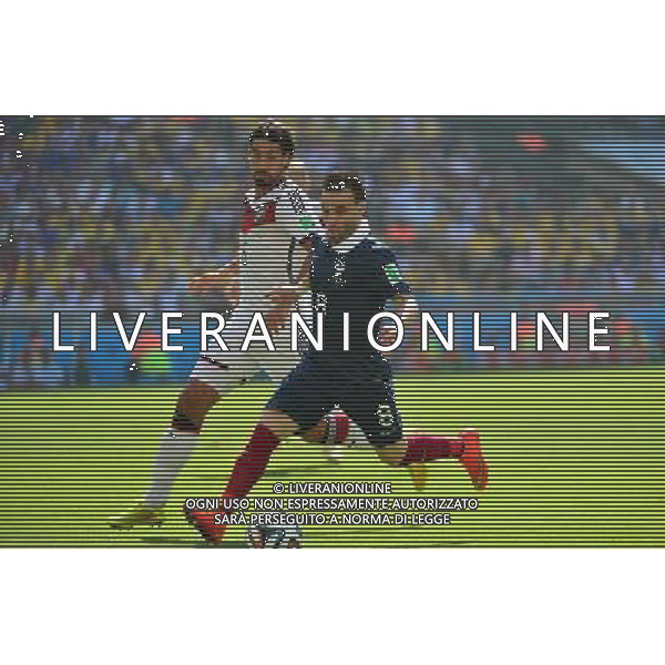 Mathieu VALBUENA / Sami KHEDIRA - 04.07.2014 - France / Allemagne - 1/4Finale Coupe du Monde 2014 -Rio de Janeiro- Photo : Dave Winter / Icon Sport AG ALDO LIVERANI SAS ONLY ITALY