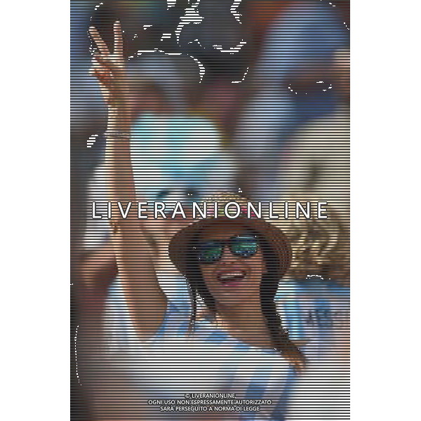 KIBICKA REPREZENTACJI ARGENTYNY 2014.07.05 ESTADIO NATIONAL DE BRASILIA GARRINCHA BRAZYLIA PILKA NOZNA MISTRZOSTWA SWIATA FIFA WORLD CUP 2014 KADRA REPREZENTACJA ARGENTYNA - BELGIA KIBICE FOTO PAULA DUDA / PRESSFOCUS/NEWSPIX.PL --- Newspix.pl AG ALDOL IVERANI SAS ONLY ITALY *** Local Caption *** www.newspix.pl mail us: info@newspix.pl call us: 0048 022 23 22 222 --- Polish Picture Agency by Ringier Axel Springer Poland