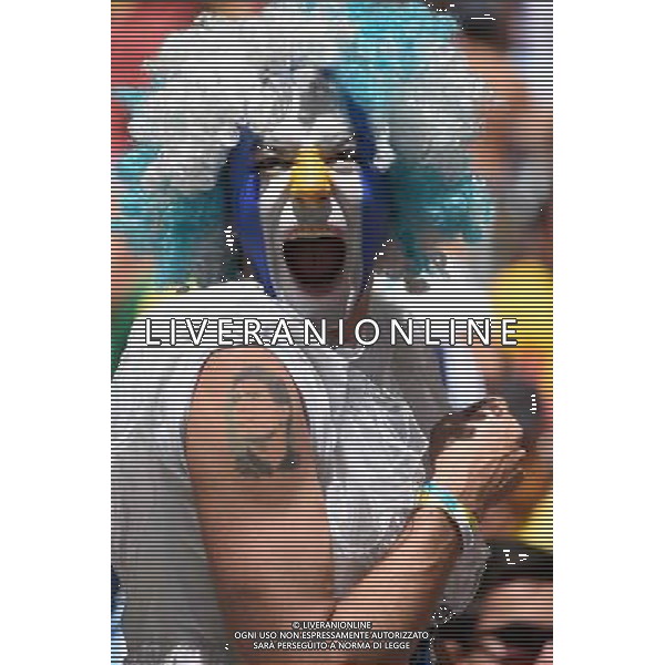 KIBICE REPREZENTACJI ARGENTYNY 2014.07.05 ESTADIO NATIONAL DE BRASILIA GARRINCHA BRAZYLIA PILKA NOZNA MISTRZOSTWA SWIATA FIFA WORLD CUP 2014 KADRA REPREZENTACJA ARGENTYNA - BELGIA FOTO PAULA DUDA / PRESSFOCUS/NEWSPIX.PL --- Newspix.pl AG ALDOL IVERANI SAS ONLY ITALY *** Local Caption *** www.newspix.pl mail us: info@newspix.pl call us: 0048 022 23 22 222 --- Polish Picture Agency by Ringier Axel Springer Poland