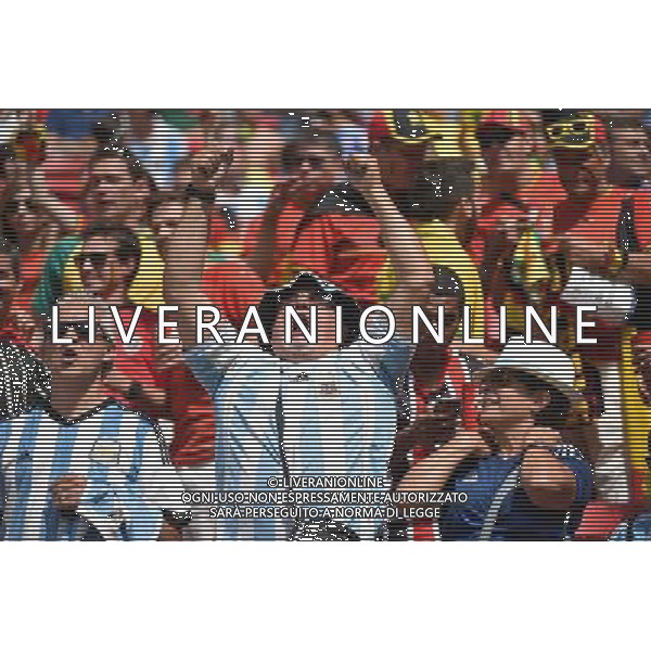 KIBICE REPREZENTACJI ARGENTYNY 2014.07.05 ESTADIO NATIONAL DE BRASILIA GARRINCHA BRAZYLIA PILKA NOZNA MISTRZOSTWA SWIATA FIFA WORLD CUP 2014 KADRA REPREZENTACJA ARGENTYNA - BELGIA FOTO PAULA DUDA / PRESSFOCUS/NEWSPIX.PL --- Newspix.pl AG ALDOL IVERANI SAS ONLY ITALY *** Local Caption *** www.newspix.pl mail us: info@newspix.pl call us: 0048 022 23 22 222 --- Polish Picture Agency by Ringier Axel Springer Poland