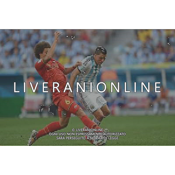 AXEL WITSEL (L) I ENZO PEREZ 2014.07.05 ESTADIO NATIONAL DE BRASILIA GARRINCHA BRAZYLIA PILKA NOZNA MISTRZOSTWA SWIATA FIFA WORLD CUP 2014 KADRA REPREZENTACJA ARGENTYNA - BELGIA FOTO PAULA DUDA / PRESSFOCUS/NEWSPIX.PL --- Newspix.pl AG ALDOL IVERANI SAS ONLY ITALY *** Local Caption *** www.newspix.pl mail us: info@newspix.pl call us: 0048 022 23 22 222 --- Polish Picture Agency by Ringier Axel Springer Poland