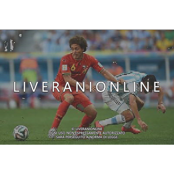 AXEL WITSEL (L) I ENZO PEREZ 2014.07.05 ESTADIO NATIONAL DE BRASILIA GARRINCHA BRAZYLIA PILKA NOZNA MISTRZOSTWA SWIATA FIFA WORLD CUP 2014 KADRA REPREZENTACJA ARGENTYNA - BELGIA FOTO PAULA DUDA / PRESSFOCUS/NEWSPIX.PL --- Newspix.pl AG ALDOL IVERANI SAS ONLY ITALY *** Local Caption *** www.newspix.pl mail us: info@newspix.pl call us: 0048 022 23 22 222 --- Polish Picture Agency by Ringier Axel Springer Poland