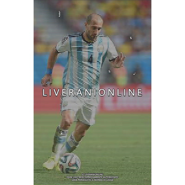 PABLO ZABALETA 2014.07.05 ESTADIO NATIONAL DE BRASILIA GARRINCHA BRAZYLIA PILKA NOZNA MISTRZOSTWA SWIATA FIFA WORLD CUP 2014 KADRA REPREZENTACJA ARGENTYNA - BELGIA FOTO PAULA DUDA / PRESSFOCUS/NEWSPIX.PL --- Newspix.pl AG ALDOL IVERANI SAS ONLY ITALY *** Local Caption *** www.newspix.pl mail us: info@newspix.pl call us: 0048 022 23 22 222 --- Polish Picture Agency by Ringier Axel Springer Poland