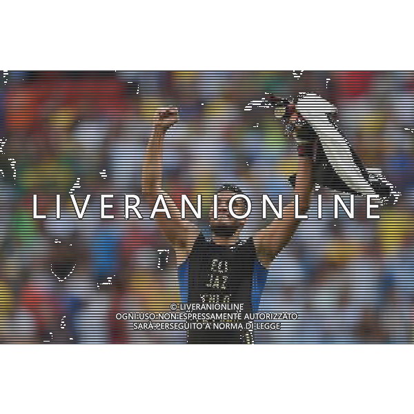 RADOSC SERGIO ROMERO 2014.07.05 ESTADIO NATIONAL DE BRASILIA GARRINCHA BRAZYLIA PILKA NOZNA MISTRZOSTWA SWIATA FIFA WORLD CUP 2014 KADRA REPREZENTACJA ARGENTYNA - BELGIA FOTO PAULA DUDA / PRESSFOCUS/NEWSPIX.PL --- Newspix.pl AG ALDOL IVERANI SAS ONLY ITALY *** Local Caption *** www.newspix.pl mail us: info@newspix.pl call us: 0048 022 23 22 222 --- Polish Picture Agency by Ringier Axel Springer Poland