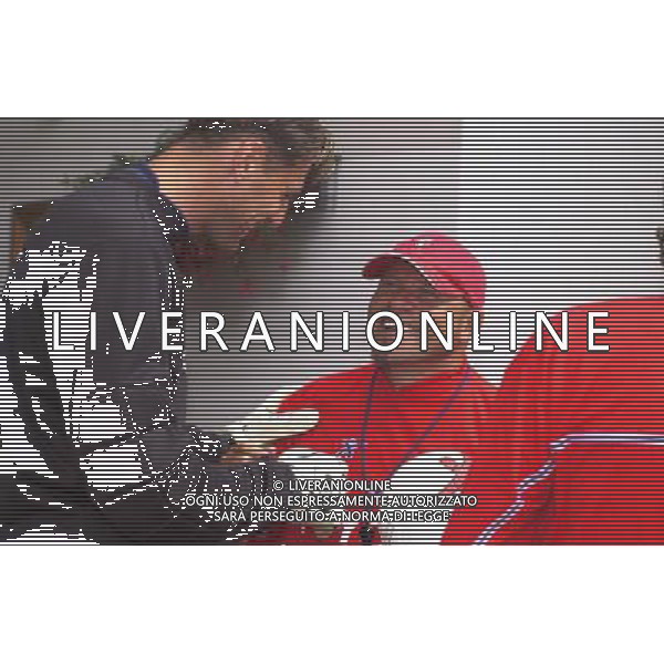 FOLGARIA 02/07/2003 PRIMO ALLENAMENTO IN RITIRO DEL PERUGIA CALCIO NELLA FOTO: COSMI SERSE E CON KALAC ZELJKO* FOTO 1905/ROBERTO SETTONCE/ALDO LIVERANI