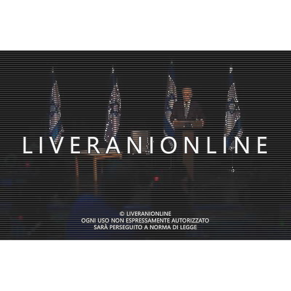 (140706) -- SDEROT, July 6, 2014 () -- Israeli President Shimon Peres attends a news conference in Sderot, southern Israel, on July 6, 2014. Shimon Peres held a news conference in Sderot on Sunday and shared his remarks on the tense situation between Israel and the Palestinian territories. (/Li Rui) (zjl) ©photoshot/Agenzia Aldo Liverani sas - ITALY ONLY - EDITORIAL USE ONLY - Il Presidente israeliano Shimon Peres partecipa a una conferenza stampa a Sderot, nel sud di Israele, il 6 luglio 2014