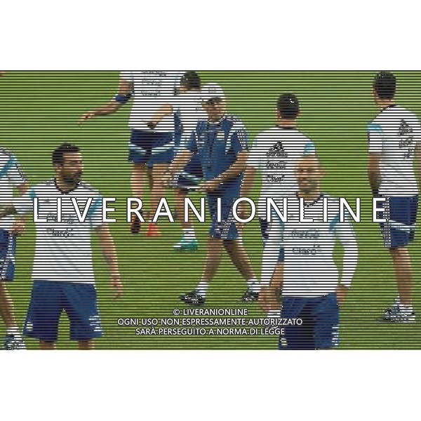 (140706) -- BELO HORIZONTE, July 6, 2014 () -- Argentina\'s head coach Alejandro Sabella (C) is seen during a training session in Belo Horizonte, Brazil, July 6, 2014. Argentina will competes with Netherlands in a semi-finals match of the 2014 FIFA World Cup on July 9. (/Telam) (sp/xzj) ©PHOTOSHOT/Agenzia Aldo Liverani sas - ITALY ONLY - EDITORIAL USE ONLY - Allenamento dell\'Argentina a Belo Horizonte, in Brasile, 6 luglio 2014 in attesa della semifinale della Coppa del Mondo FIFA 2014