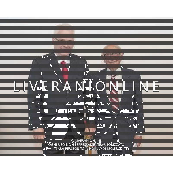 (140707) -- ZAGREB, July 7, 2014 () -- Croatian President Ivo Josipovic (L) poses for a photo with visiting President of the International Criminal Tribunal for the former Yugoslavia (ICTY) Judge Theodor Meron during an official ceremony in Zagreb, Croatia, July 7, 2014. (/Miso Lisanin) ©PHOTOSHOT/Agenzia Aldo Liverani sas - ITALY ONLY - EDITORIAL USE ONLY - Il presidente croato Ivo Josipovic incontra il presidente del Tribunale penale internazionale per l\'ex Jugoslavia (ICTY), il giudice Theodor Meron nel corso di una cerimonia ufficiale a Zagabria, Croazia, 7 luglio 2014