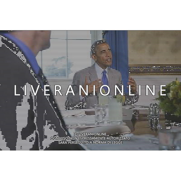 United States President Barack Obama hosts a lunch for group of teachers in the Blue Room of the White House in Washington, D.C. on July 7, 2014. The President is holding the lunch to discuss an effort to ensure that every student is taught by an effective educator. AG ALDO LIVERANI SAS ONLY ITALY