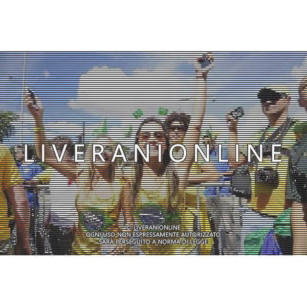 Supporters de Bresil avant le match - 08.07.2014 - Bresil / Allemagne - 1/2Finale de la Coupe du Monde 2014 Photo : Dave Winter / Icon Sport AG ALDO LIVERANI SAS ONLY ITALY