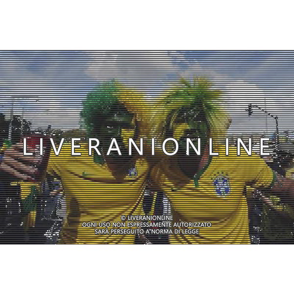 Supporters de Bresil avant le match - 08.07.2014 - Bresil / Allemagne - 1/2Finale de la Coupe du Monde 2014 Photo : Dave Winter / Icon Sport AG ALDO LIVERANI SAS ONLY ITALY