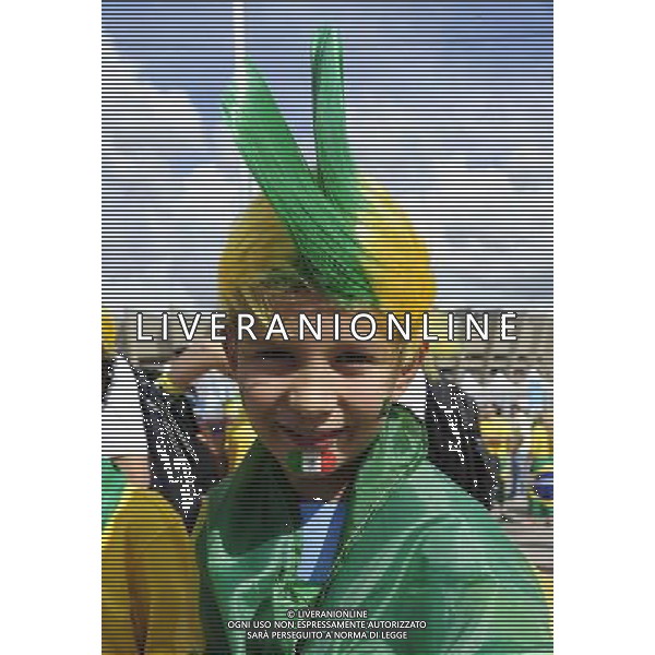 Supporters de Bresil avant le match - 08.07.2014 - Bresil / Allemagne - 1/2Finale de la Coupe du Monde 2014 Photo : Dave Winter / Icon Sport AG ALDO LIVERANI SAS ONLY ITALY