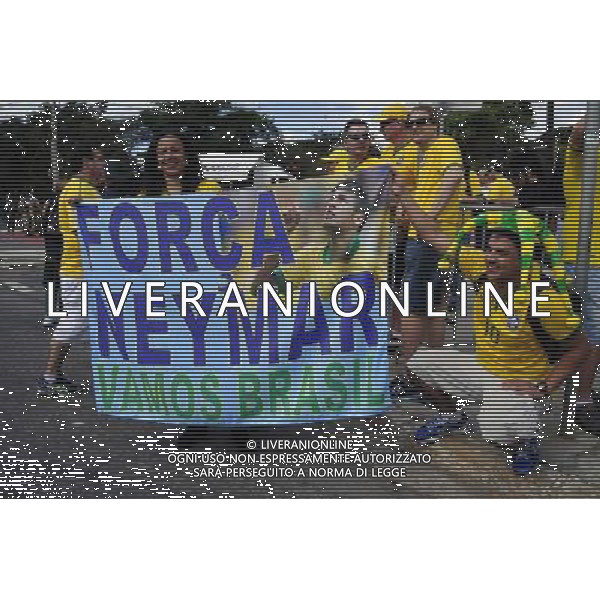 Supporters de Bresil avant le match / Neymar - 08.07.2014 - Bresil / Allemagne - 1/2Finale de la Coupe du Monde 2014 Photo : Dave Winter / Icon Sport AG ALDO LIVERANI SAS ONLY ITALY