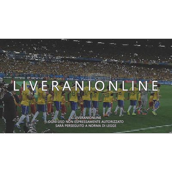 FIFA World Cup Brasile 2014 Semifinali Belo Horizonte - 08.07.2014 Brasile-Germania Nella Foto:l\'ingresso in campo dei giocatori del brasile /Ph.Vitez-Ag. Aldo Liverani