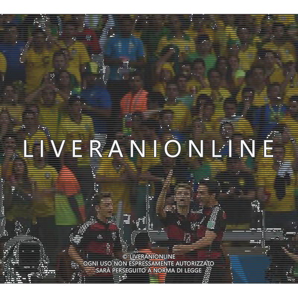 FIFA World Cup Brasile 2014 Semifinali Belo Horizonte - 08.07.2014 Brasile-Germania Nella Foto:muller esulta /Ph.Vitez-Ag. Aldo Liverani