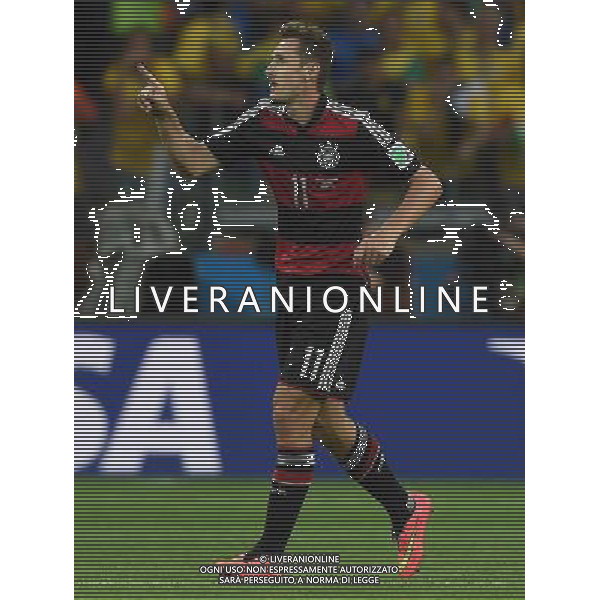 FIFA World Cup Brasile 2014 Semifinali Belo Horizonte - 08.07.2014 Brasile-Germania Nella Foto:klose esulta /Ph.Vitez-Ag. Aldo Liverani