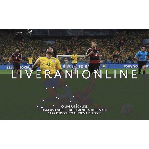 FIFA World Cup Brasile 2014 Semifinali Belo Horizonte - 08.07.2014 Brasile-Germania Nella Foto:lahm ferma marcelo /Ph.Vitez-Ag. Aldo Liverani