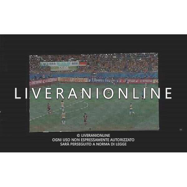 FIFA World Cup Brasile 2014 Semifinali Belo Horizonte - 08.07.2014 Brasile-Germania Nella Foto:tabellone elettronico con il risultato del trentesimo del primo tempo germania 5 brasile 0 /Ph.Vitez-Ag. Aldo Liverani