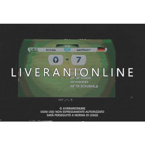 FIFA World Cup Brasile 2014 Semifinali Belo Horizonte - 08.07.2014 Brasile-Germania Nella Foto:tabellone elettronico 0-7 /Ph.Vitez-Ag. Aldo Liverani