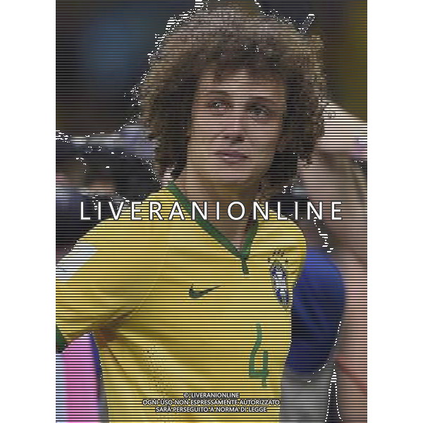(140708) -- BELO HORIZONTE, July 8, 2014 () -- Brazil\'s David Luiz looks on with tears after a semifinal match between Brazil and Germany of 2014 FIFA World Cup at the Estadio Mineirao Stadium in Belo Horizonte, Brazil, on July 8, 2014. Germany won 7-1 over Brazil and qualified for the final on Tuesday. (/Qi Heng)(pcy) AG ALDO LIVERANI SAS ONLY ITALY