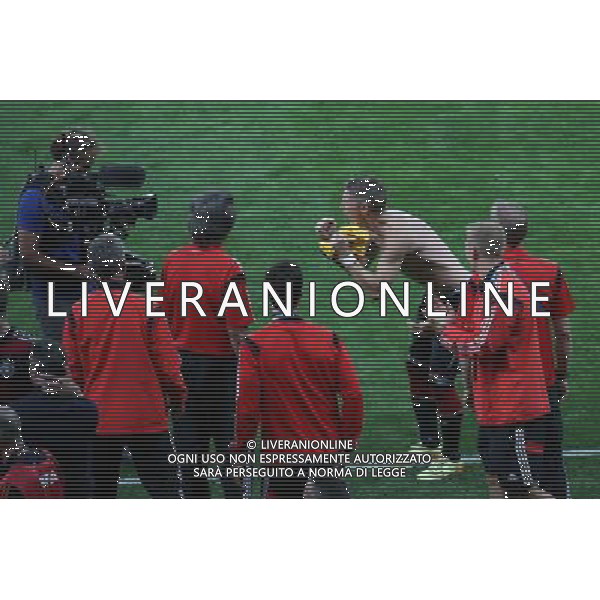 (140708) -- BELO HORIZONTE, July 8, 2014 () -- Germany\'s Bastian Schweinsteiger (3rd R) celebrates the victory after a semifinal match between Brazil and Germany of 2014 FIFA World Cup at the Estadio Mineirao Stadium in Belo Horizonte, Brazil, on July 8, 2014. Germany won 7-1 over Brazil and qualified for the final on Tuesday.(/Li Ming)(rh) AG ALDO LIVERANI SAS ONLY ITALY