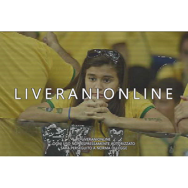 (140708) -- BELO HORIZONTE, July 8, 2014 () -- A Brazil\'s supporter looks on during a semifinal match between Brazil and Germany of 2014 FIFA World Cup at the Estadio Mineirao Stadium in Belo Horizonte, Brazil, on July 8, 2014.(/Liu Dawei)(pcy) AG ALDO LIVERANI SAS ONLY ITALY