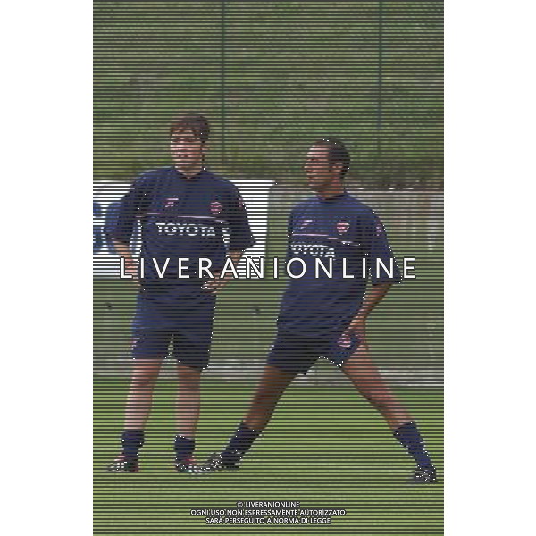 FOLGARIA 02/07/2003 PRIMO ALLENAMENTO IN RITIRO DEL PERUGIA CALCIO NELLA FOTO: GATTI FABIO E IGNOFFO GIOVANNI BATTISTA* FOTO 1905/ROBERTO SETTONCE/ALDO LIVERANI